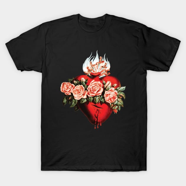 Immaculate Heart of Mary Vintage T-Shirt by Beltschazar